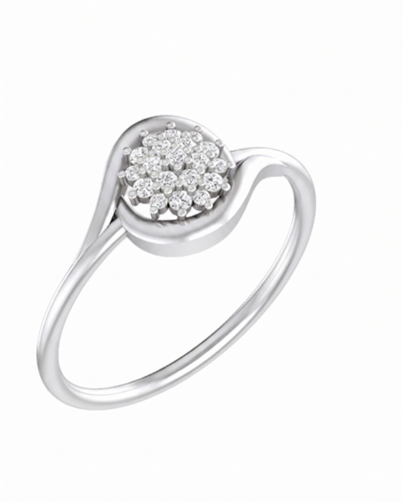 Gold & Diamond Floral Ring For Women KRB10063