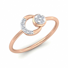 18K Gold & Diamond Dailywear Ring For Women KRB10128