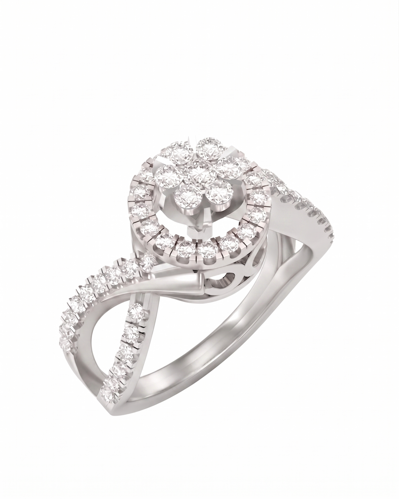 Gold & Diamond Cocktail Ring For Women KRC10879