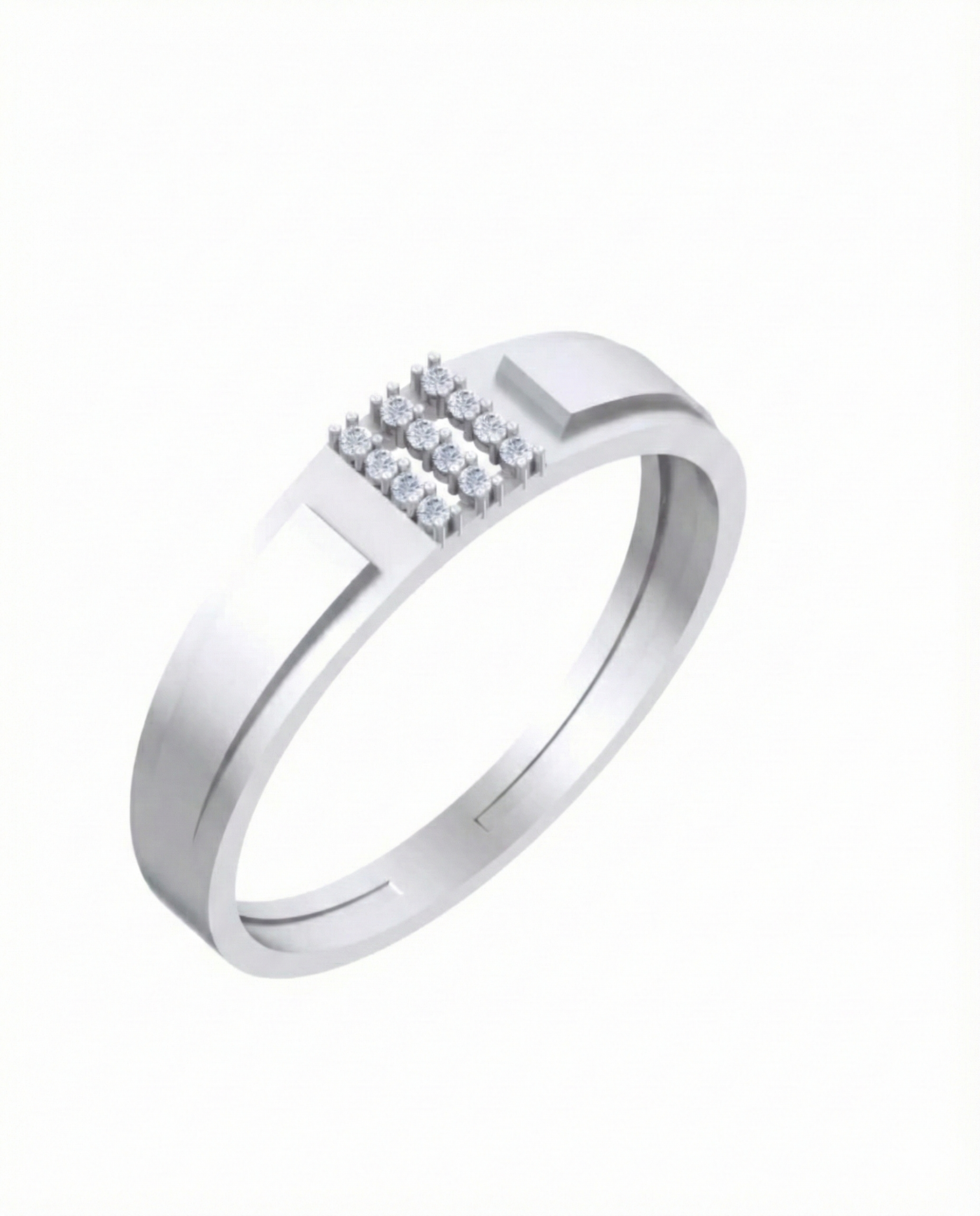 Gold & Diamond Band Ring For Men KRC20067