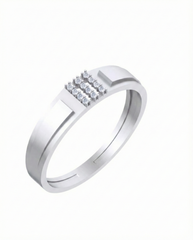 18K Gold & Diamond Band Ring For Men KSK235