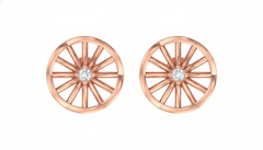 18K Gold & Diamond Women Dailywear Earring KER-37