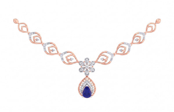 Gold & Diamond Women Gemstone Necklace Set | KRC60036N | Kesav Diamond
