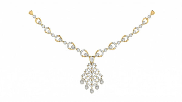Gold & Diamond Dailywear Necklace Set KRC60055