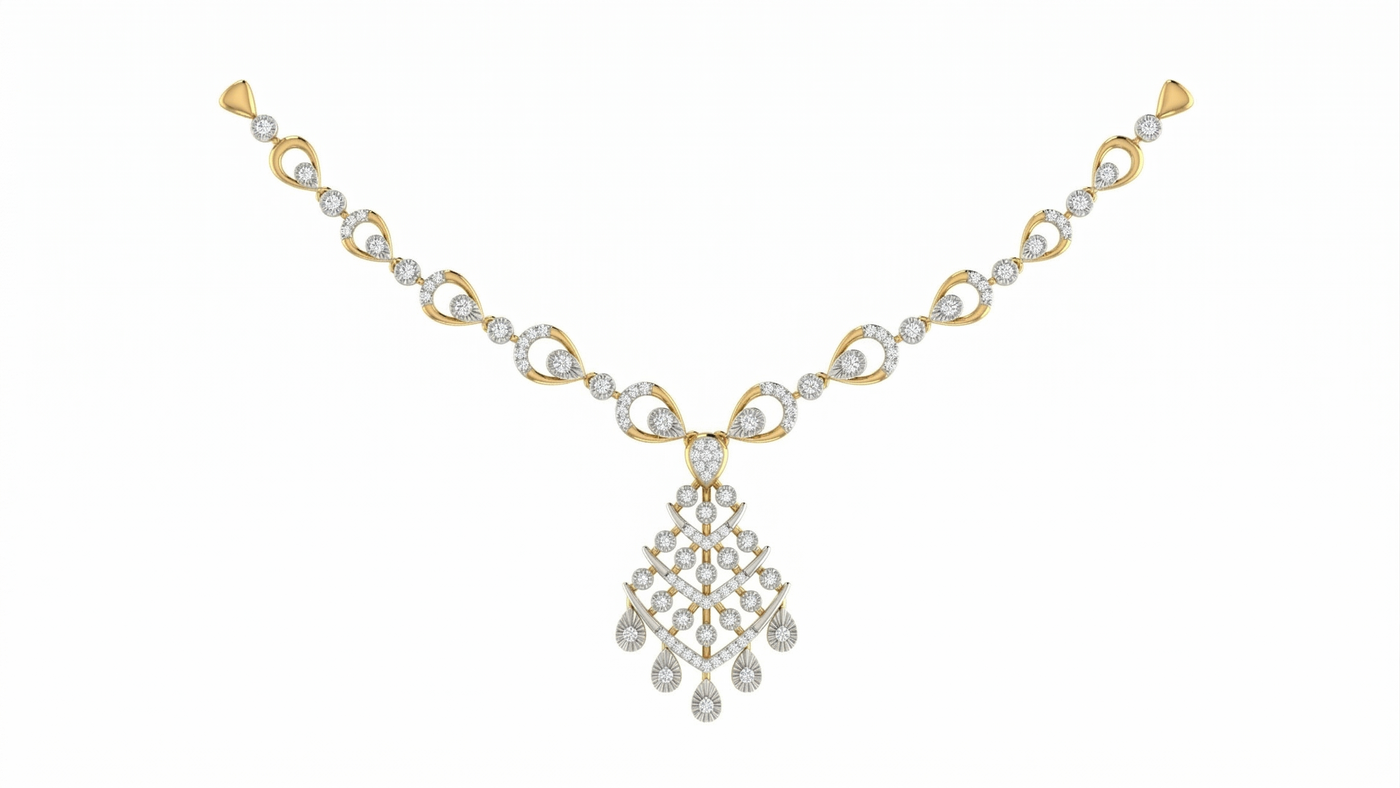 14K Gold & Diamond Dailywear Necklace Set KRB44104N-A