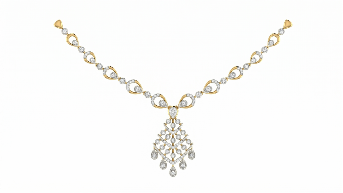 14K Gold & Diamond Dailywear Necklace Set KRB44104N-A