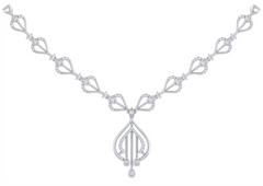 14K गोल्ड और डायमंड डेलीवियर नेकलेस सेट KRB44112N-A