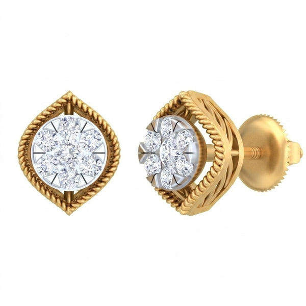 Gold & Diamond Women Stud Earring KRC40754E