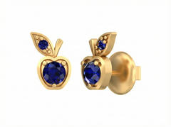 18K Gold & Diamond Women Gemstone Earring KSK006