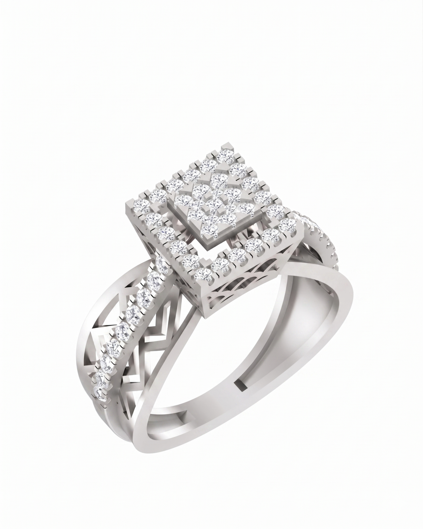 Gold & Diamond Engagement Ring For Women KRC10518