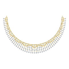 14K Gold & Diamond Choker Necklace Set KRB44185N