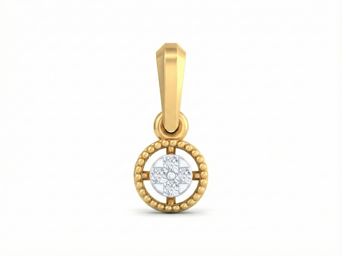 18K Gold & Diamond Dailywear Pendant KSK121