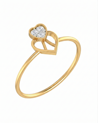 18K Gold & Diamond Dailywear Ring For Women KRA10834