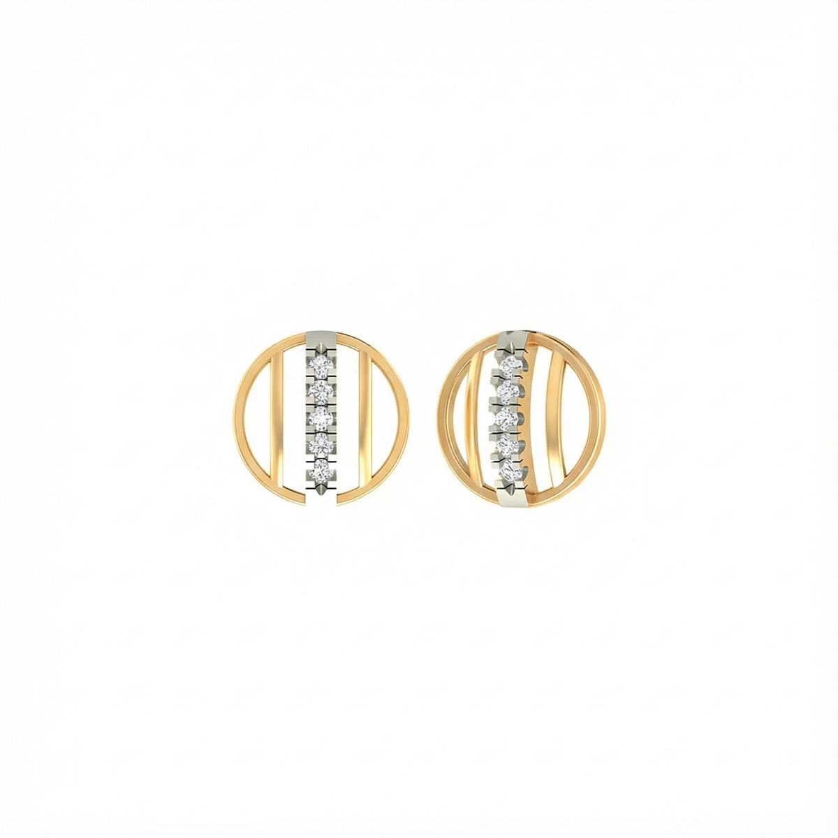 18K Gold & Diamond Women Stud Earring KER-142
