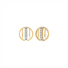 18K Gold & Diamond Women Stud Earring KER-142