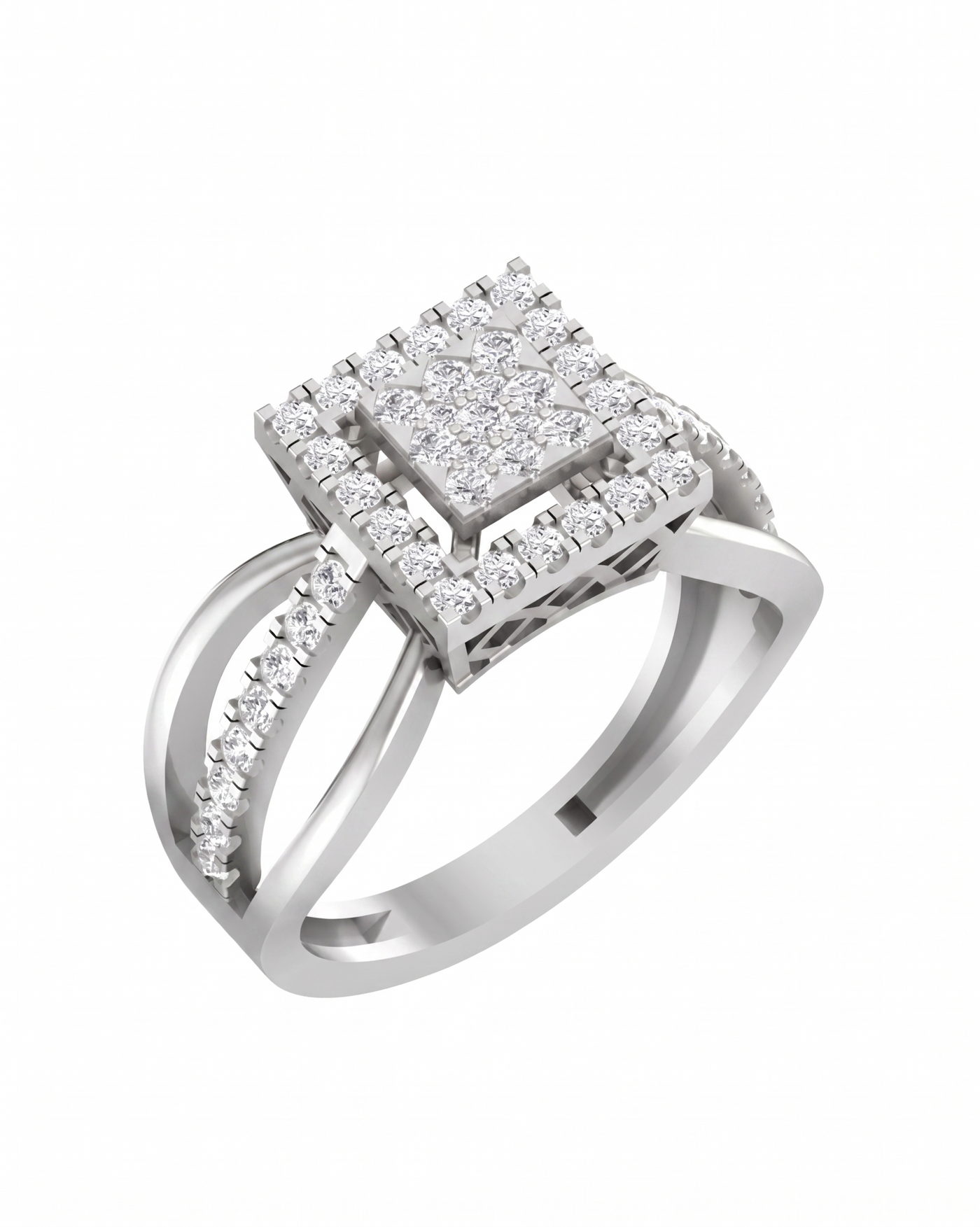 Gold & Diamond Engagement Ring For Women KRC10530