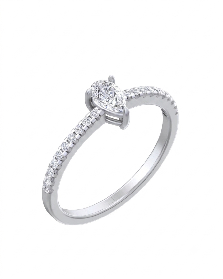 Gold & Diamond Engagement Ring For Women KRC10420