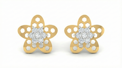 18K Gold & Diamond Women Stud Earring KRA40147E