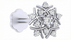 18K Gold & Diamond Stud Nose Pin KRA50043