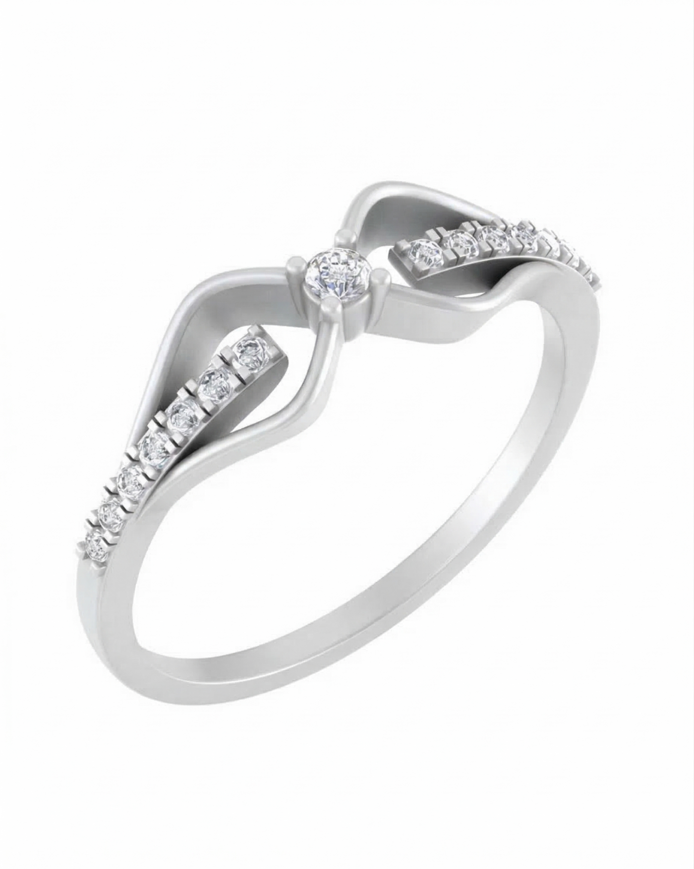 महिलाओं के लिए 18K गोल्ड और डायमंड बैंड रिंग KRE10511