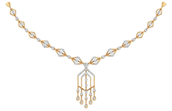 Gold & Diamond Dailywear Necklace Set KRC60059