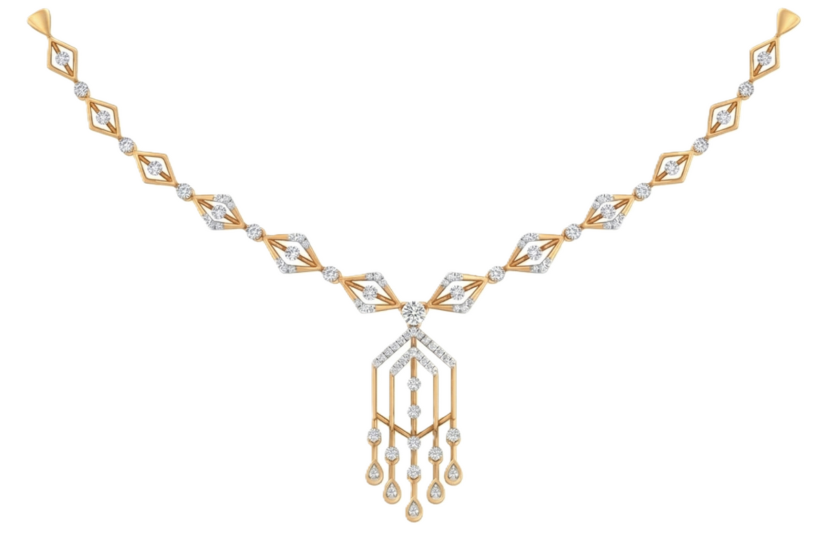 14K Gold & Diamond Dailywear Necklace Set KRB44110N
