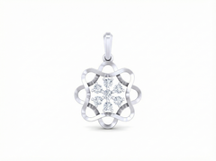 18K Gold & Diamond Floral Pendant Set KRK40120P