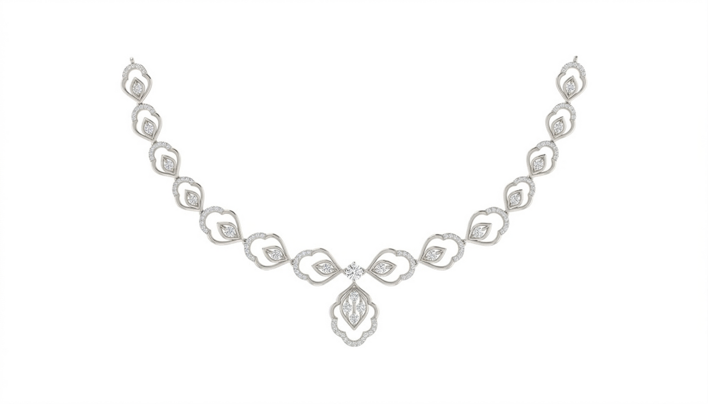 14K Gold & Diamond Lightweight NECKLACE SET KRA44179N