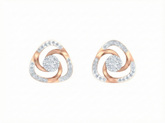Rose Gold Diamond Earring | under 40k 