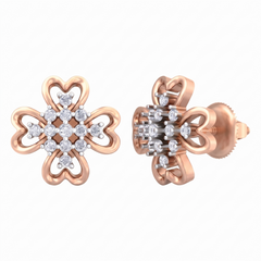 Rose Gold Diamond Earring | under 40k 