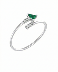 Gold & Diamond Gemstone Ring For Women KRB10110