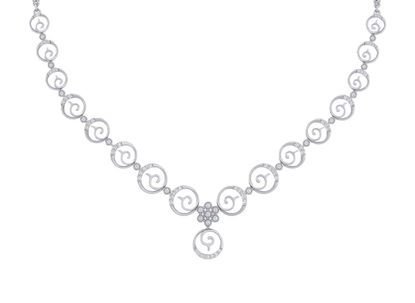 Gold & Diamond Women Dailywear Necklace Set KRC60114