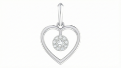 18K Gold & Diamond Heart Pendant Set KRA40159P
