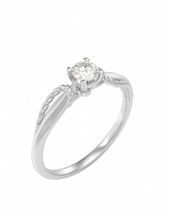 Gold & Diamond Solitaire Ring For Women KRC10837