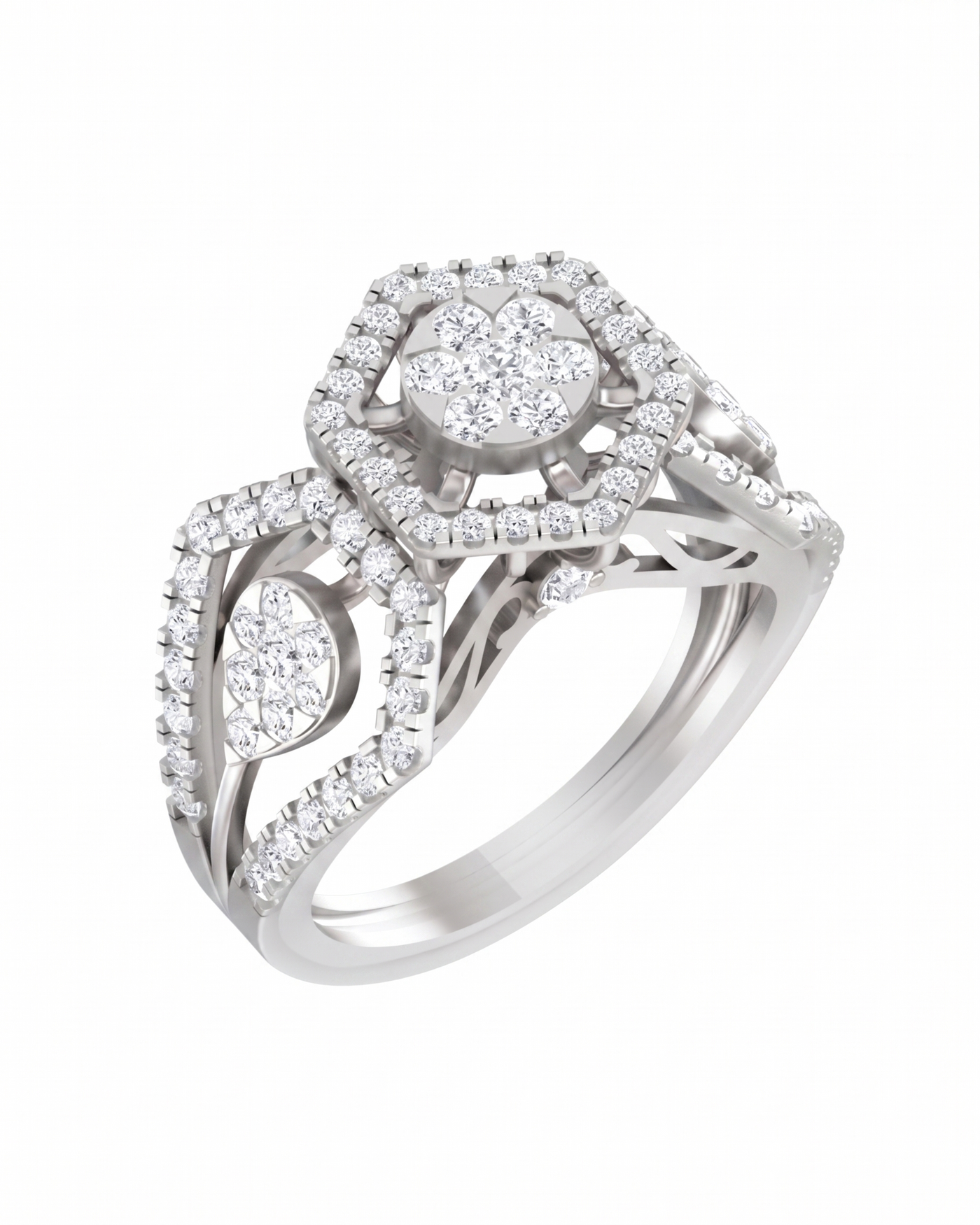 Gold & Diamond Engagement Ring For Women KRC10532