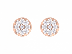 Rose Gold Diamond Earring | under 40k 