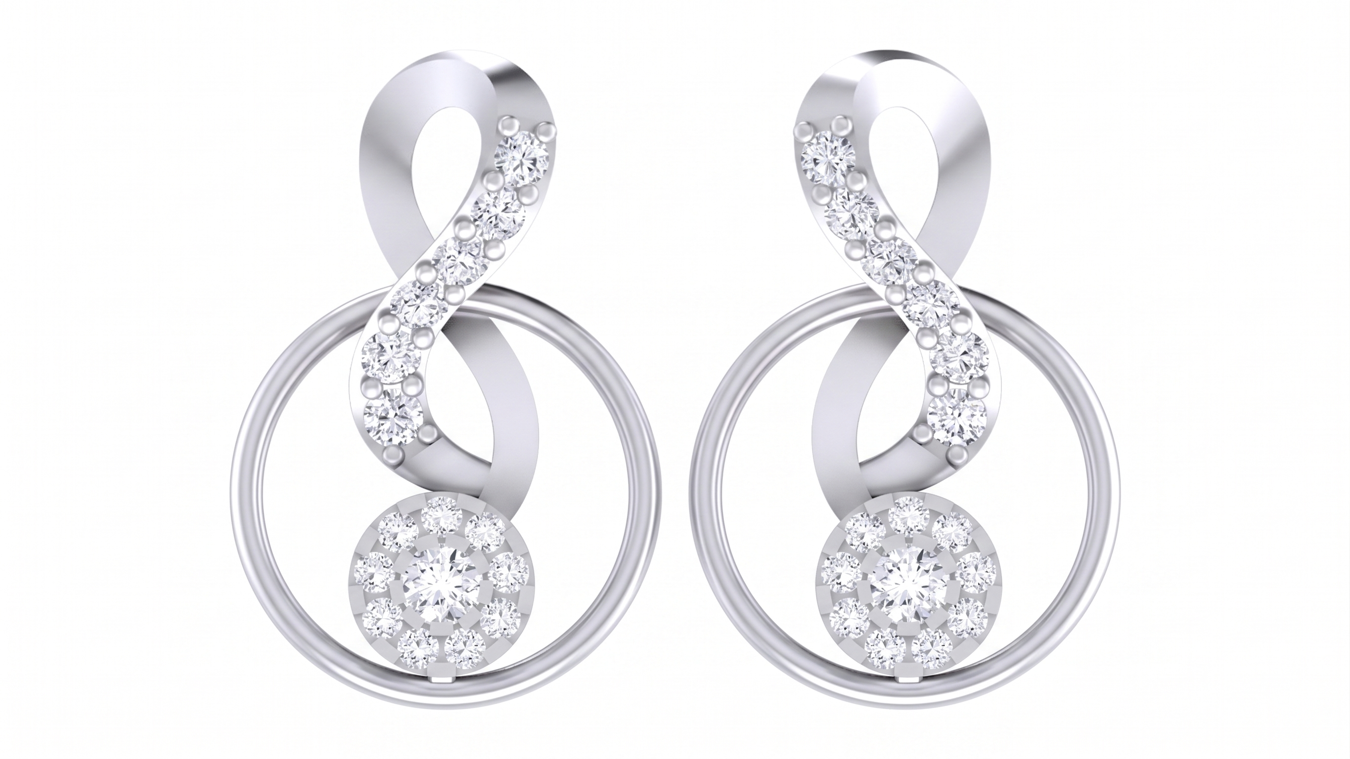 White Gold Diamond Earring | under 40k 