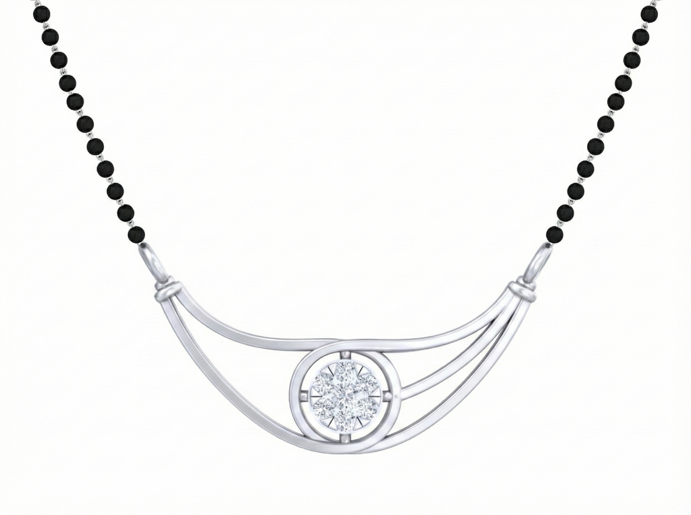 Gold & Diamond Modern Mangalsutra For Women KRB50026