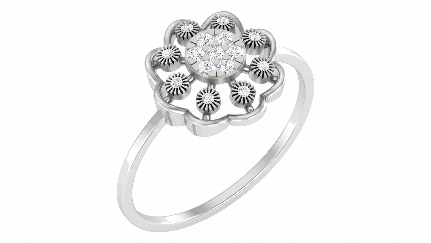Gold & Diamond Ring For Women KRC10300