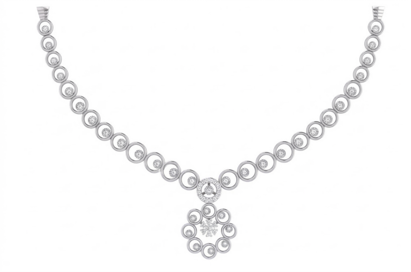 Gold & Diamond Dailywear Necklace Set KRC60054