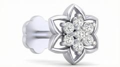 18K Gold & Diamond Stud Nose Pin KRA50019