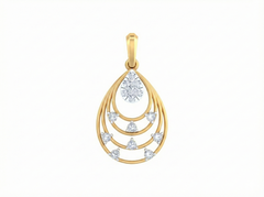 18K Gold & Diamond Pendant Set KRK40191P