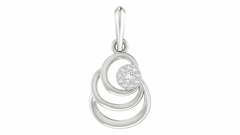 Gold & Diamond Spiral Pendant Set KRC40571