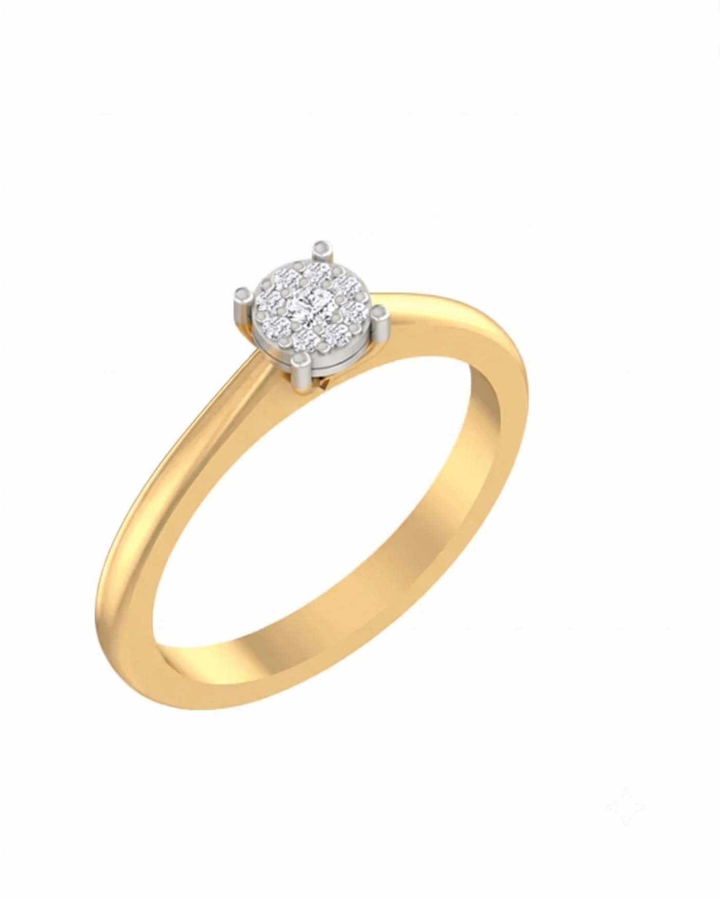 Gold & Diamond Ring For Women KRB10094