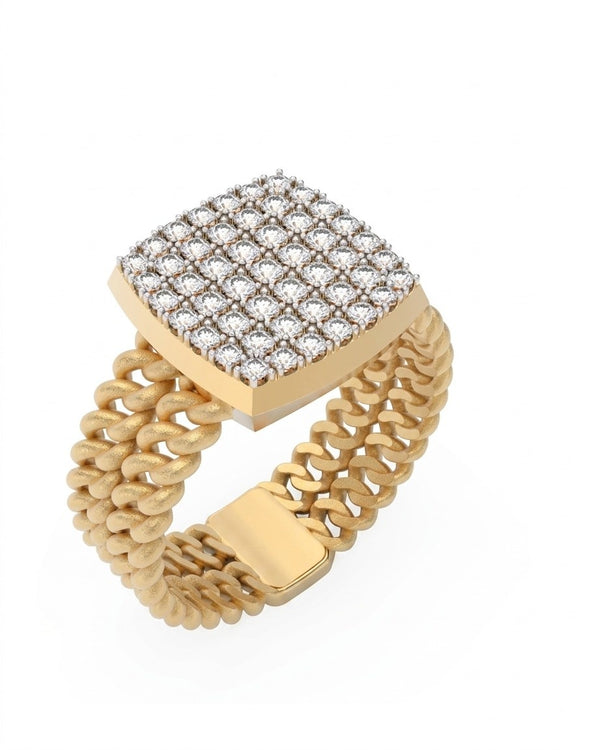 Gold & Diamond Engagement Ring For Men KRC20225
