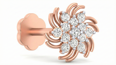 18K Gold & Diamond Stud Nose Pin KRA50035