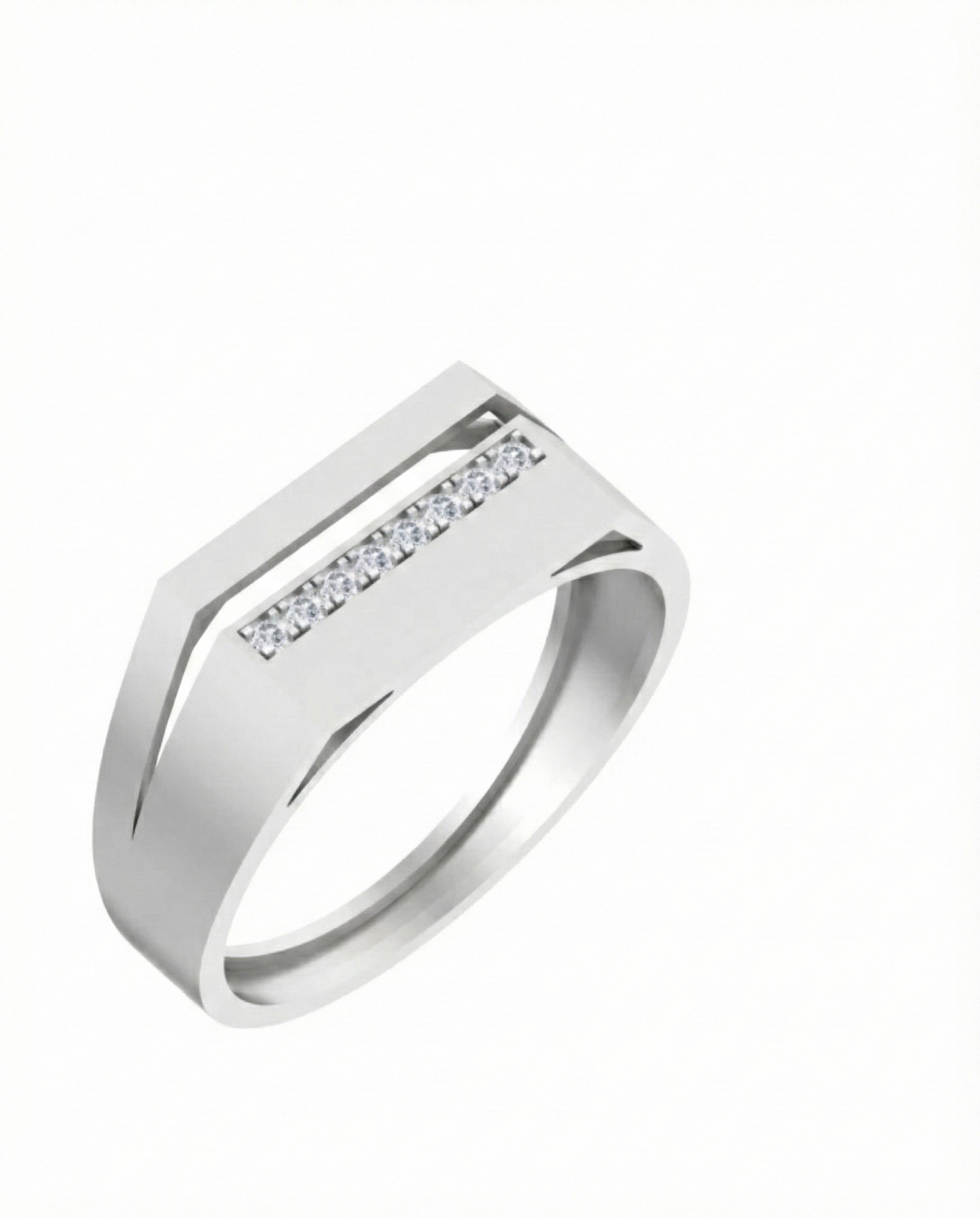 Gold & Diamond Band Ring For Men KRC20062