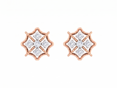 Rose Gold Diamond Earring | under 40k 