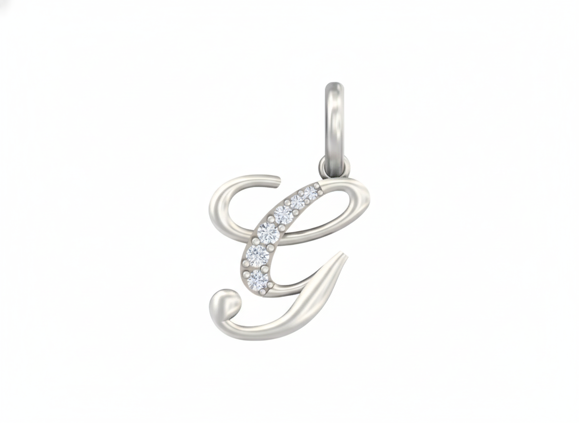 Gold & Diamond Initial Pendant KRC40565