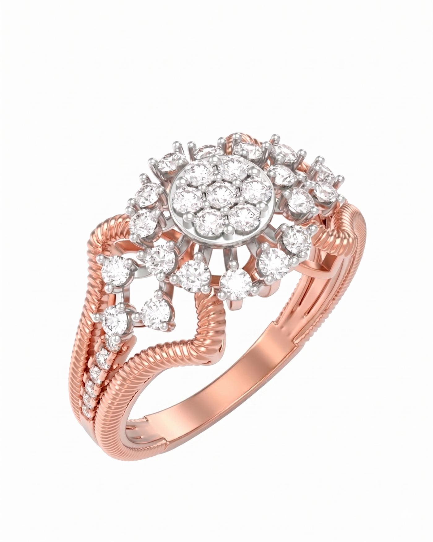 Gold & Diamond Engagement Ring For Women KRC10896